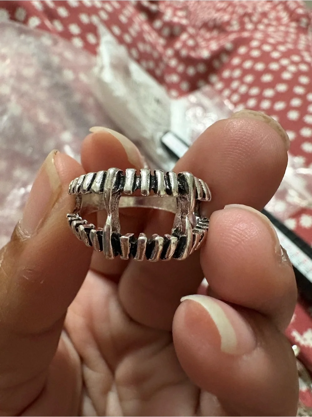 Silver Textured Open Band Ring - Women's Jewelry